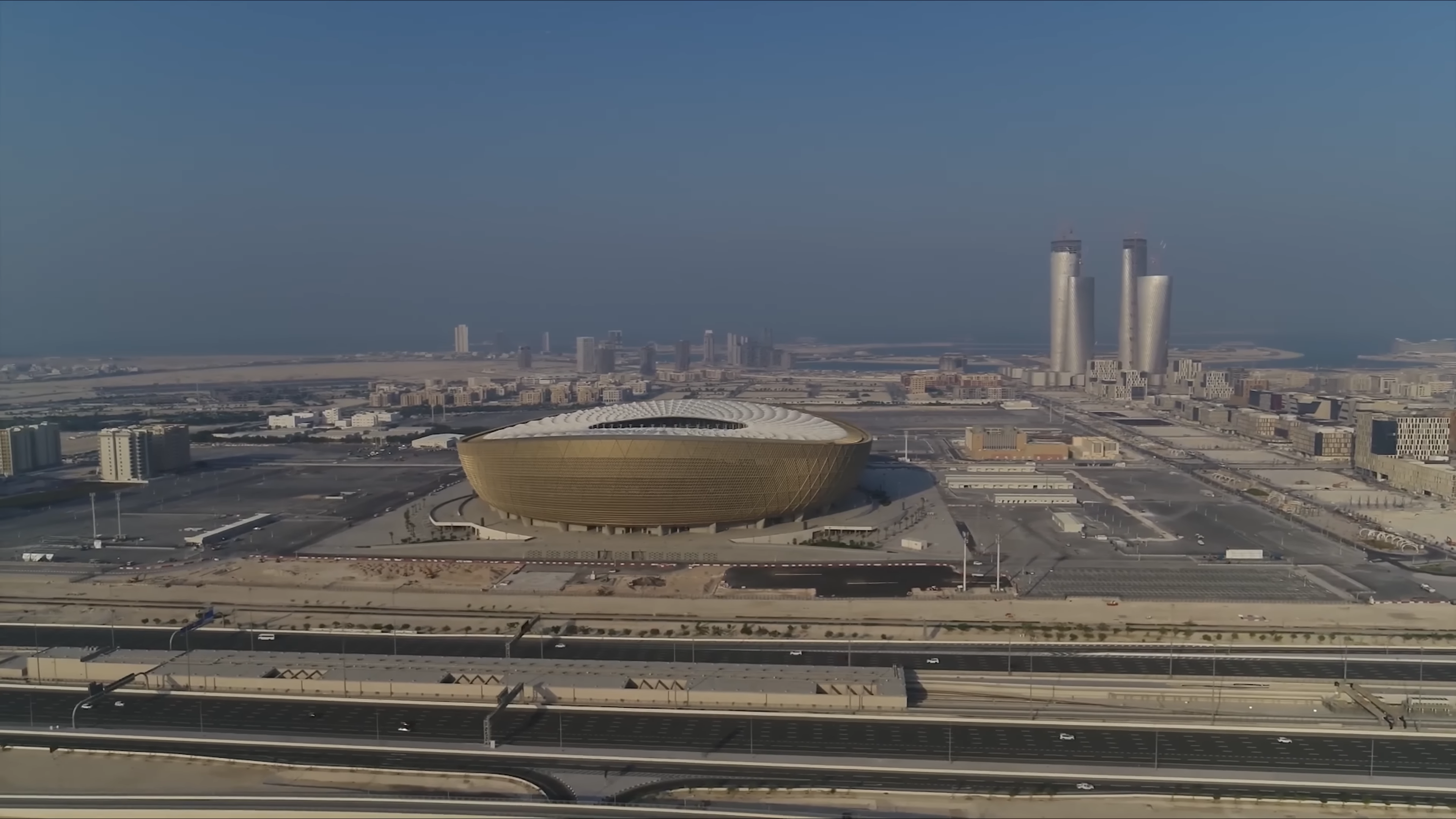 Optional stadium and modern Doha extension route image