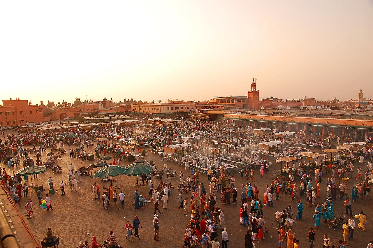 Marrakech: Red Walls, Gardens, and Night Market at Jemaa el-Fnaa Route Photos
