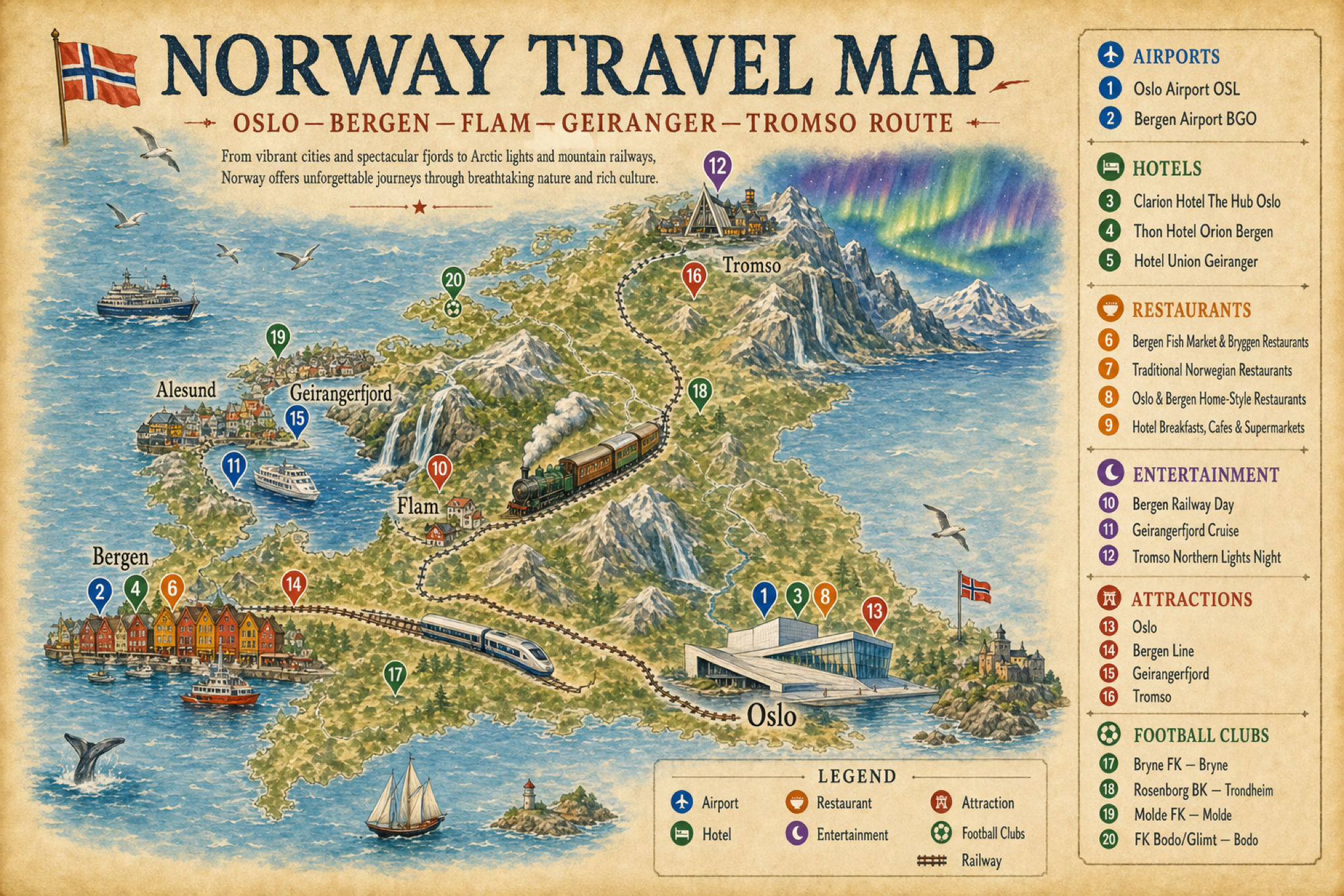 Norway Global Travel Map